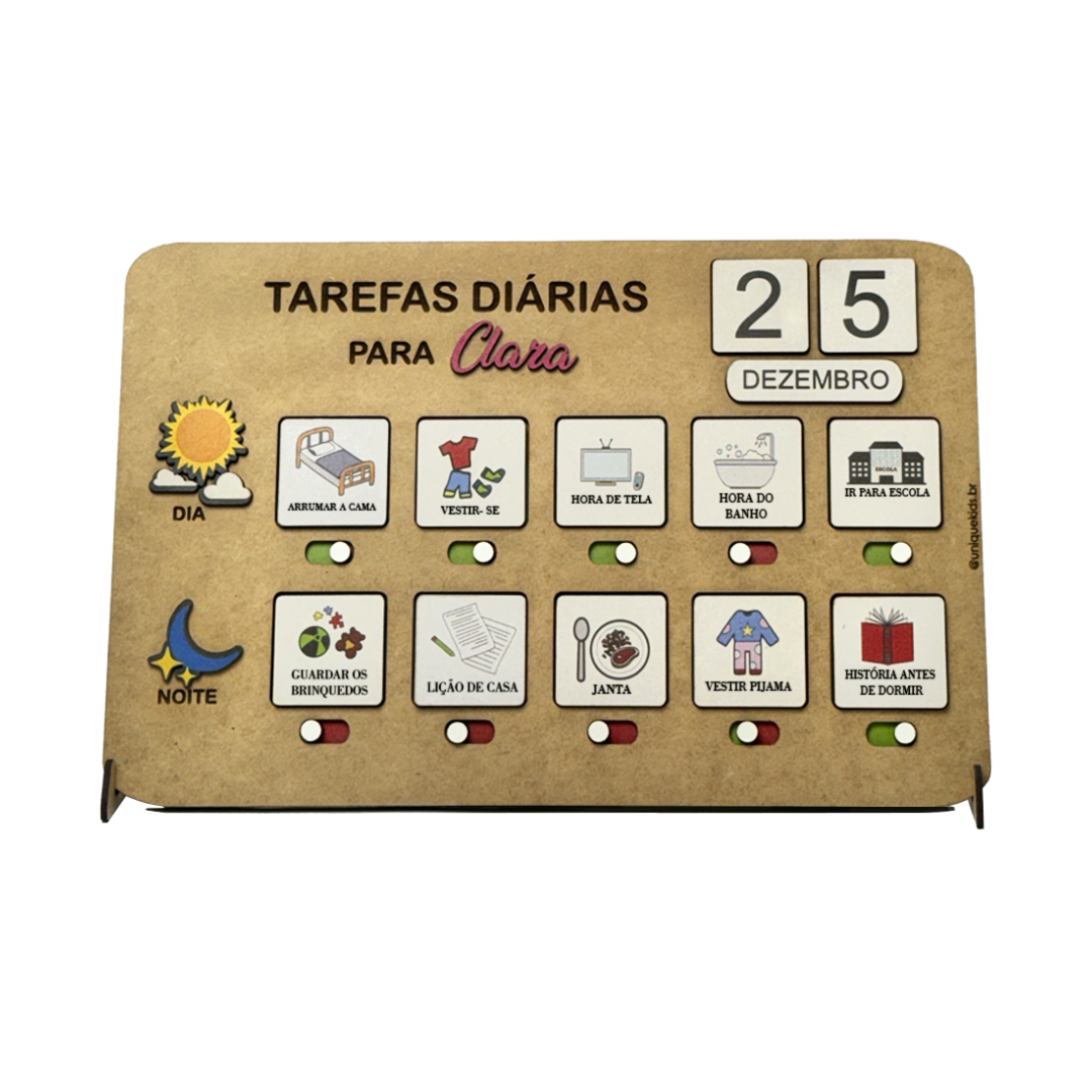 Tareas diarias con nombre